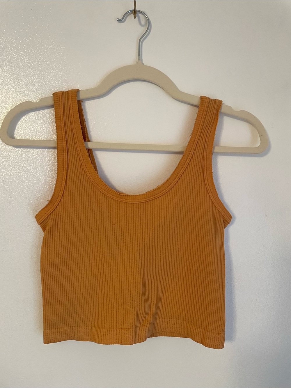 Orange ribbed tank